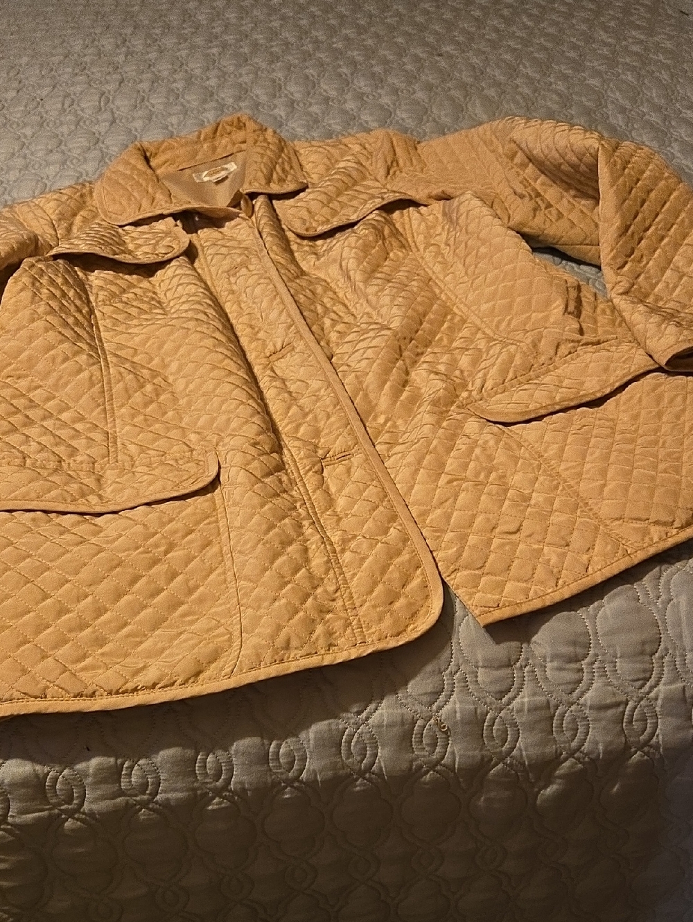 Talbots Quilted Camel-Tan Utility Jacket
